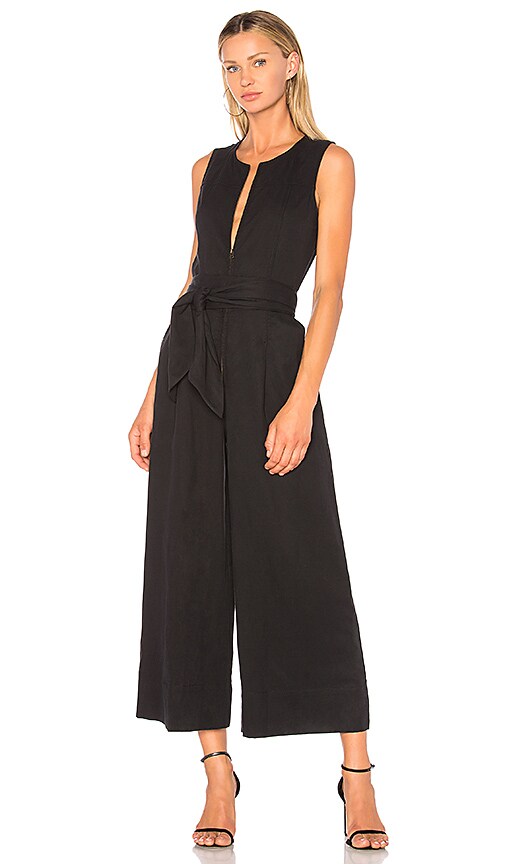 cap sleeve wide leg jumpsuit