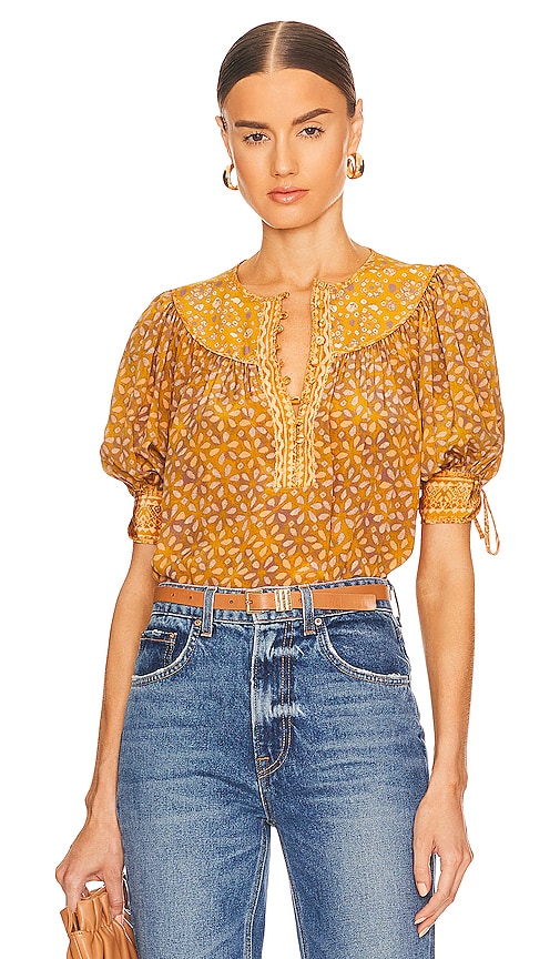 Ulla Johnson Dina Top in Citrine