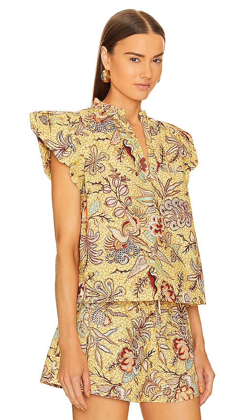 Shop Ulla Johnson Evelyn Top In Yellow