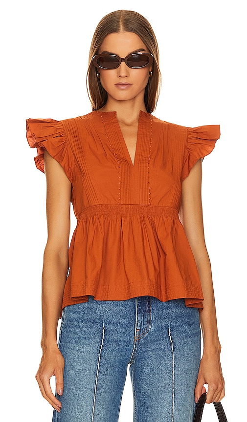 Ulla Johnson Luise Top in Saffron