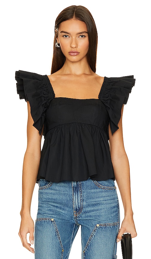 Ulla Johnson Romi Top in Noir