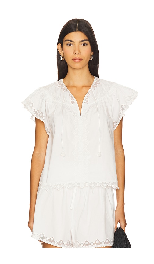 TOP AVEC MANCHES VOLANTÉES EFFIE in . Size 10, 2, 4, 6, 8 - Ulla Johnson - Modalova