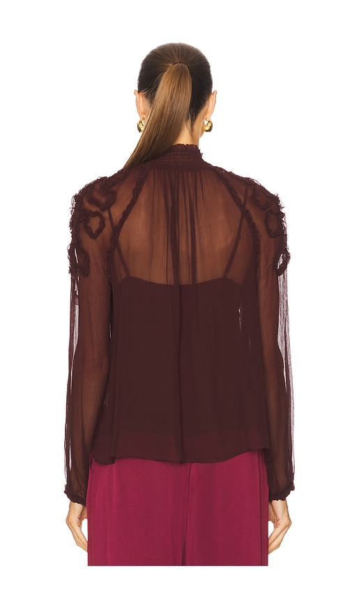  Ulla Johnson Langärmeliges Shirt Magdalena In Burgundy. Größe 0. Also In 8. 