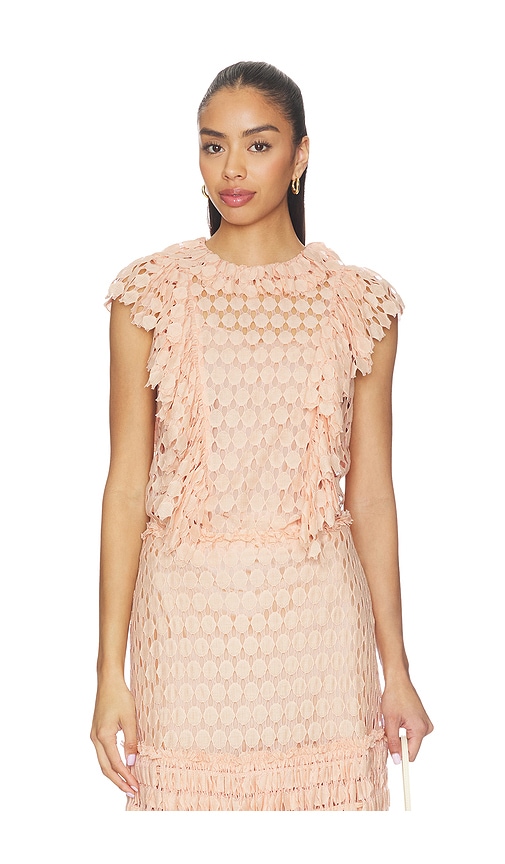 Ulla Johnson Daevy Lace Short Sleeve Top