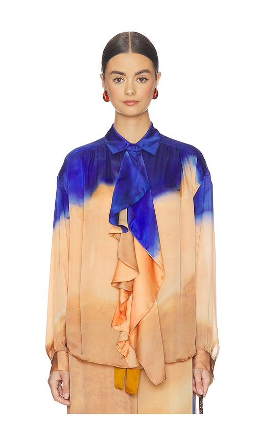  Ulla Johnson Gesture Long Sleeve Silk Blouse En Color Peach,royal Talla 0  (también En 10, 12, 2, 4, 6, 8). 
