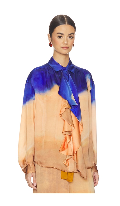  Ulla Johnson Gesture Long Sleeve Silk Blouse En Color Peach,royal Talla 0  (también En 10, 12, 2, 4, 6, 8). 