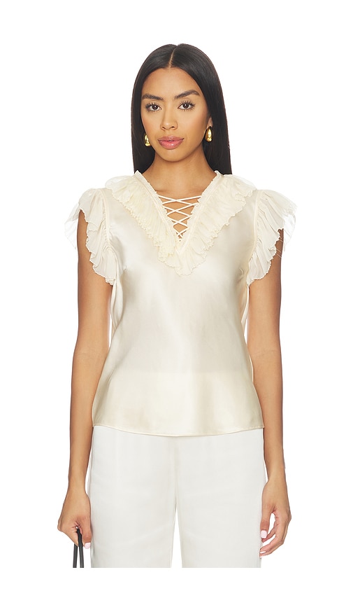 Ulla Johnson Ilyana Sleeveless Silk Top With Lace Up