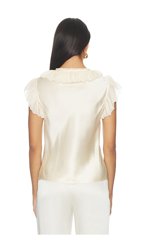  Ulla Johnson Ilyana Sleeveless Silk Top With Lace Up In Ivory. Taglia 00. Also In 0, 2, 4, 6, 8, 12. 