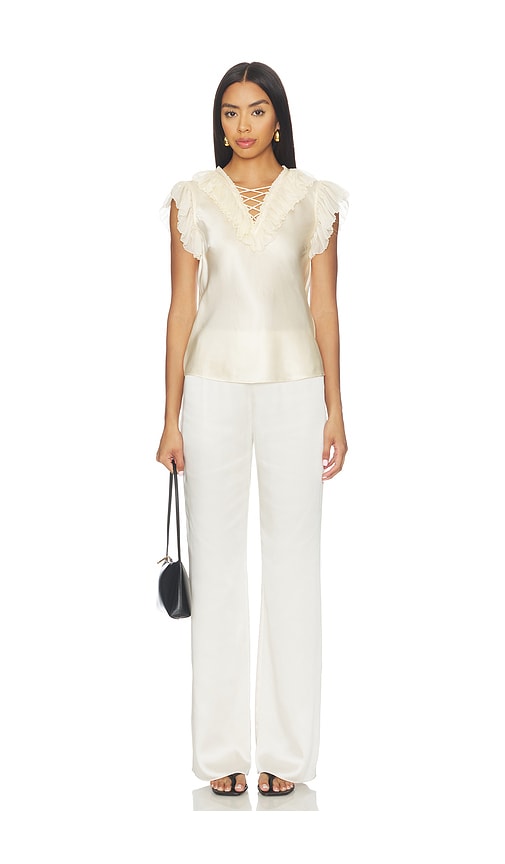 Ulla Johnson Ilyana Sleeveless Silk Top With Lace Up | Thumbnail 4