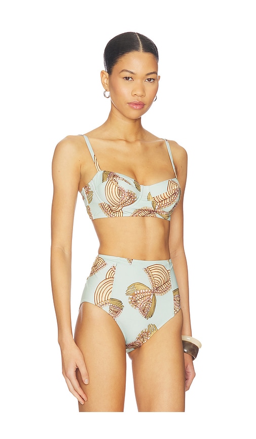 Ulla Johnson Zahara Bikini Top In Blue