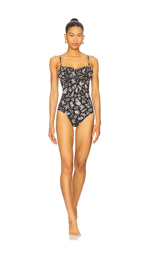 Ulla Johnson Dalila Ruched Maillot One Piece Swimsuit