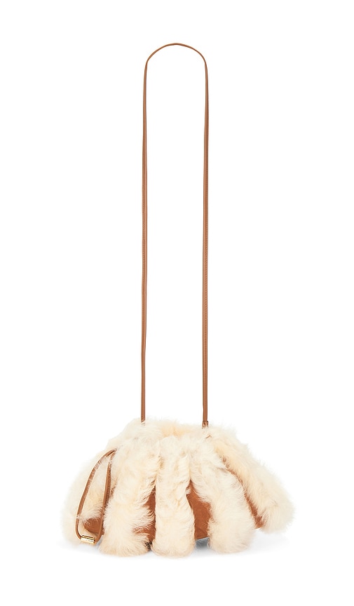 Ulla Johnson Adria Pleated Wave Mini Crossbody In Brown