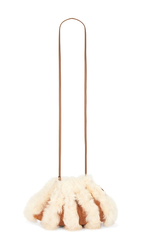 Ulla Johnson Adria Pleated Wave Mini Crossbody In Brown