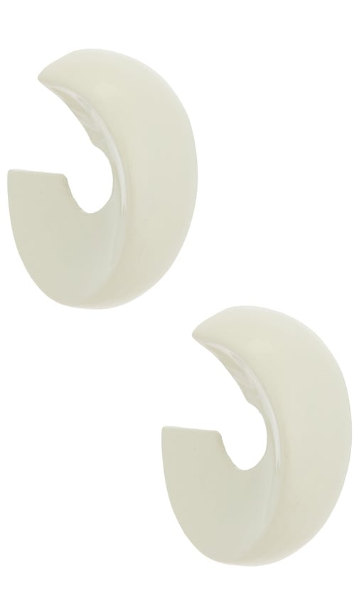 Uncommon Matters Sculpted Creole Earrings In White