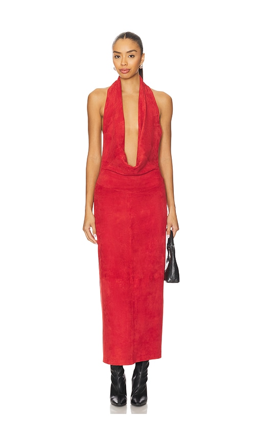revolve leather dress Long Leather Dress: Sleeveless, Smooth Finish