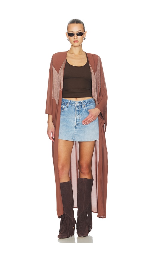 Understated Leather Canyon Robe in Brown | REVOLVE