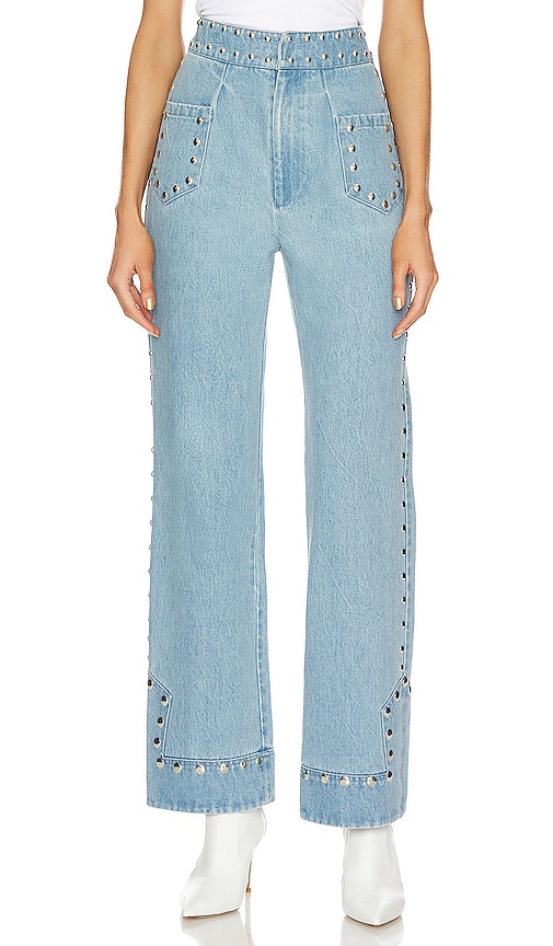 Understated Leather Bluegrass Pants in Vintage Blue
