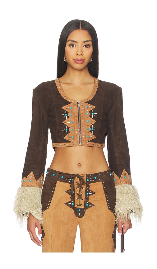 Understated Leather X Revolve Record Jacket In Brown