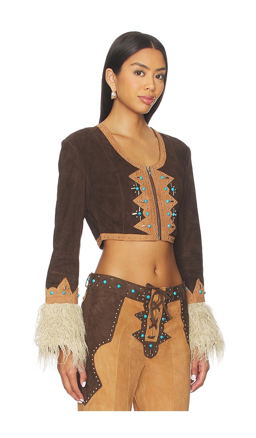 Understated Leather X Revolve Record Jacket In Brown