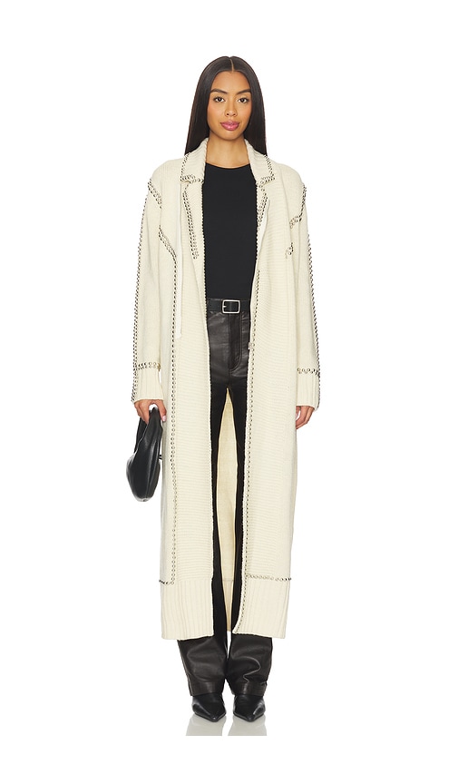 Understated Leather Studded Moto Robe