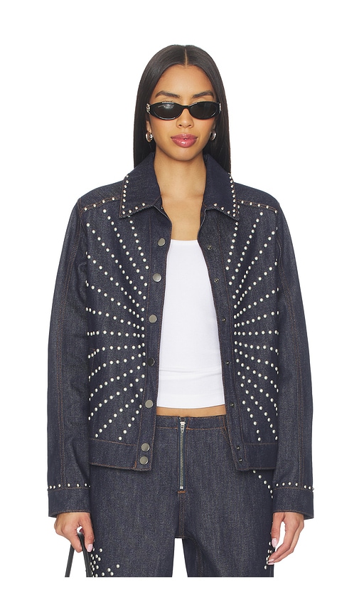 Understated Leather Sunburst Jacket