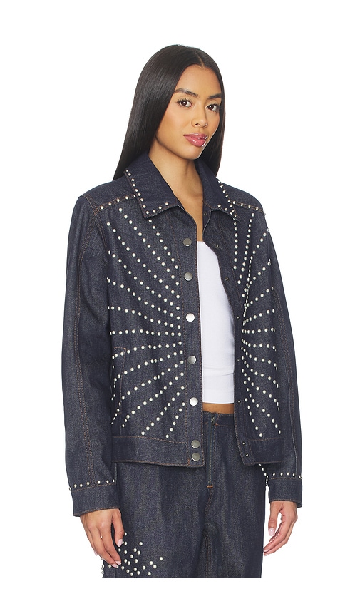 Understated Leather Sunburst Jacket In Multi