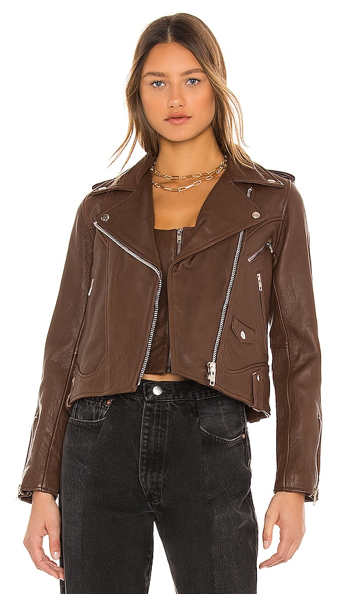 Understated Leather Slick Jacket in Mustang | REVOLVE