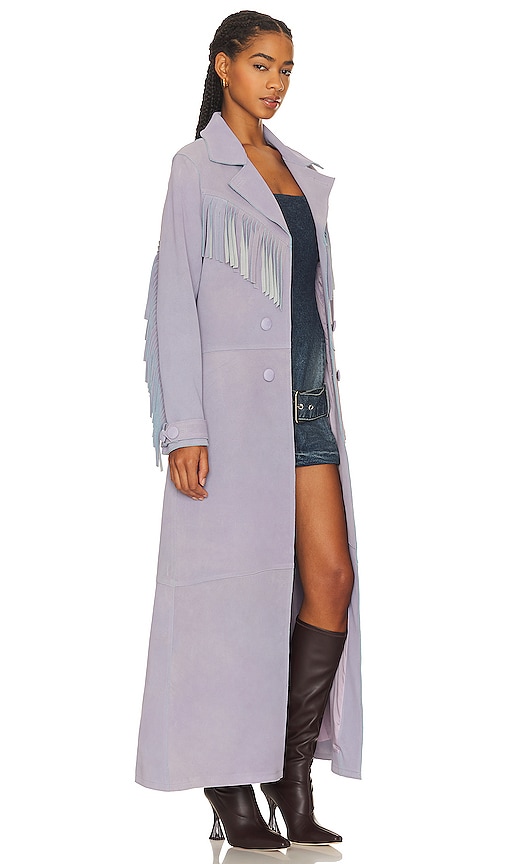 Shop Understated Leather End Of Time Coat In Lavender
