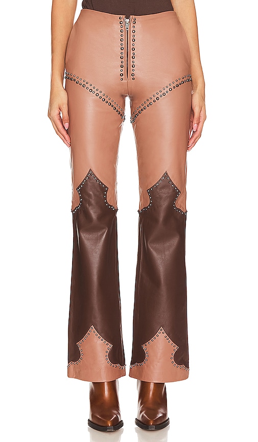 Understated Leather Heart & Soul Pants In Myristica & Shaved Chocolate