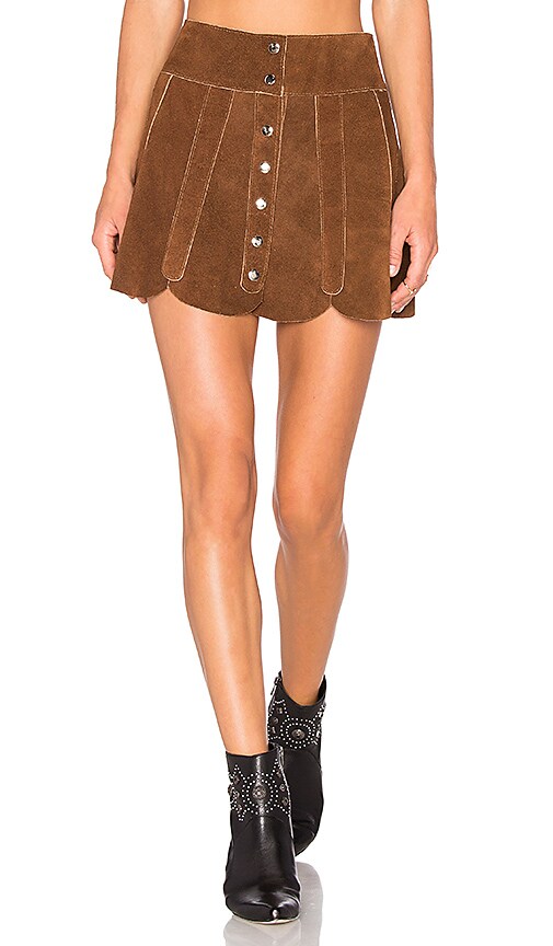 x REVOLVE Scalloped Snap Skirt