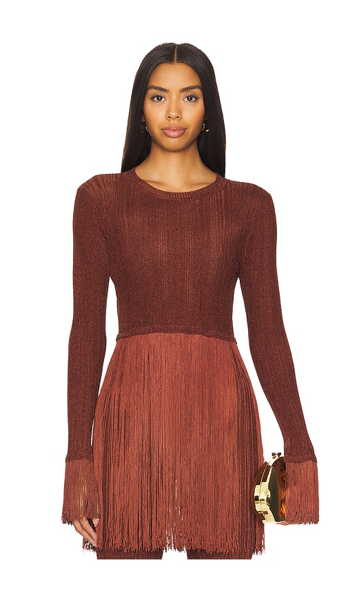 Shop Understated Leather Satine Top In Chocolate