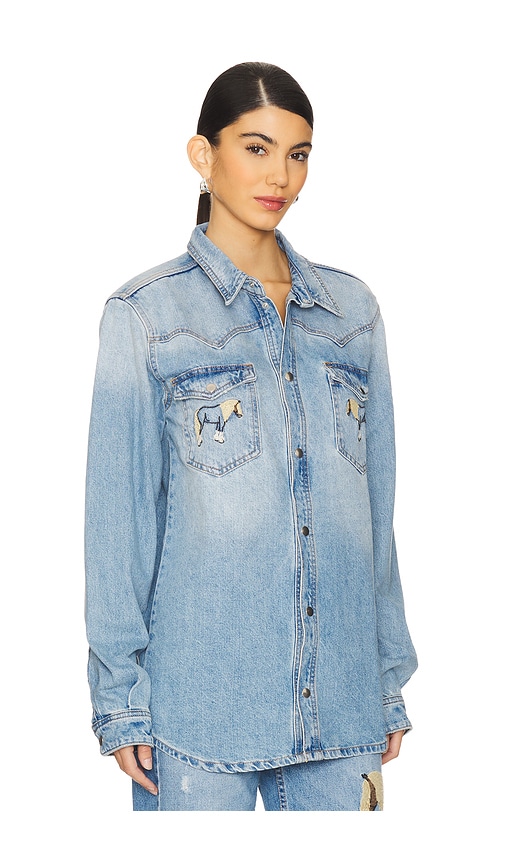  Understated Leather Hemd Horsey In Denim-light. Größe Xs. Also In S, L, Xl. 
