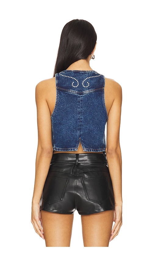  Understated Leather Top In Blue. Größe S. Also In M, L. 