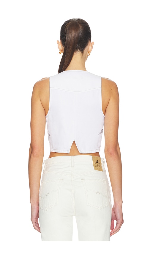  Understated Leather Weste Party Horse In White. Größe S. Also In Xs, M, L. 