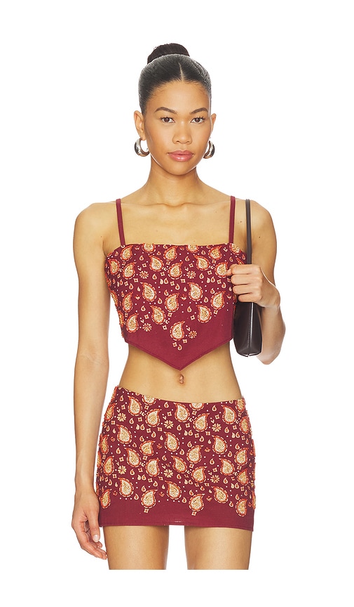 Understated Leather x REVOLVE Beaded Paisley Top