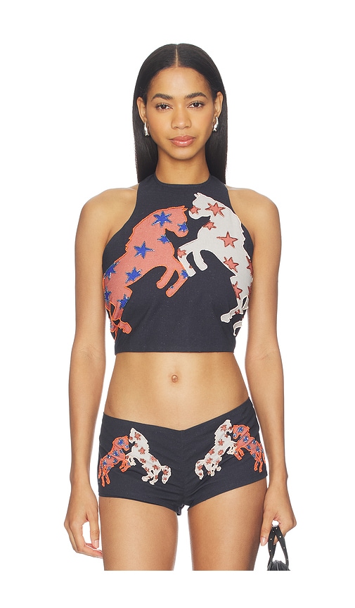 Understated Leather x REVOLVE Beaded Horse Top