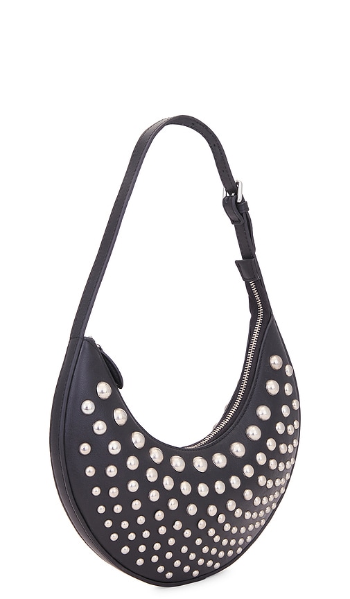  Understated Leather Tasche Mit Ziernieten Moon In Black. 