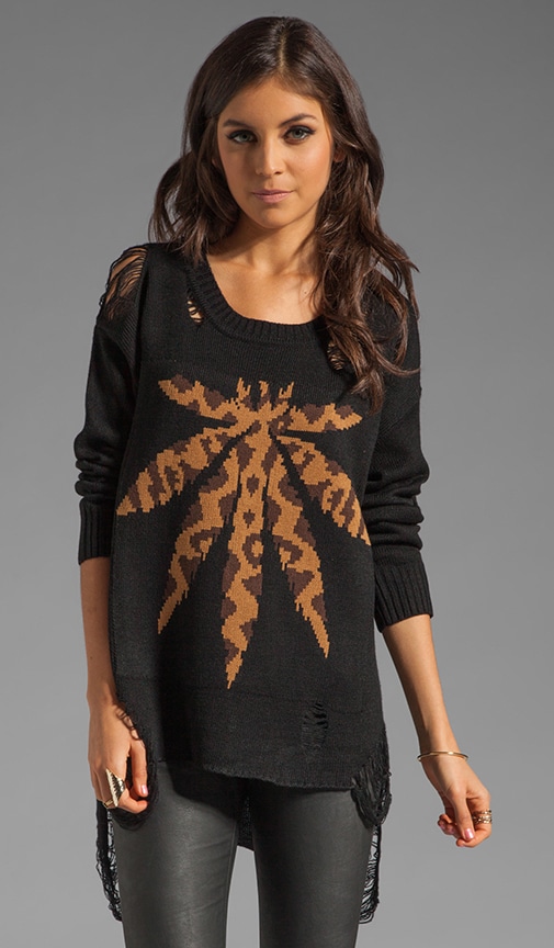 Weed Leopard Sweater