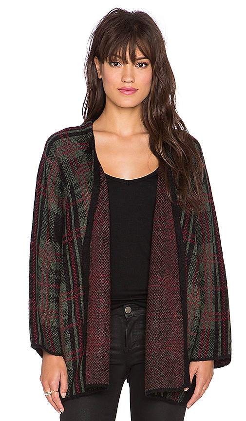 unif plaid cardigan