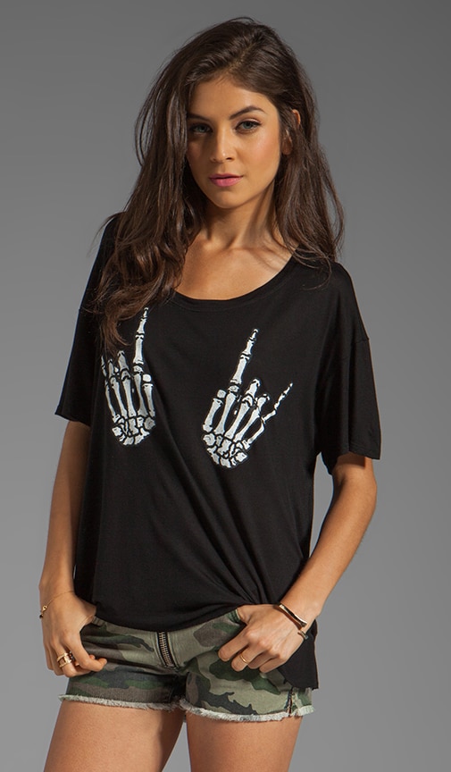 EXCLUSIVE Hail Boobs Distressed Tee
