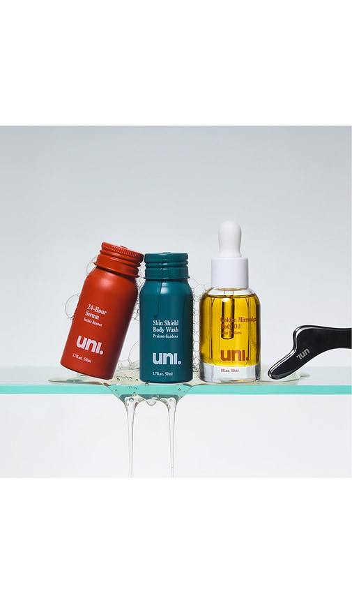  Uni Set Para Baño Y Cuerpo Body Routine Kit: Mini Body Wash, Serum, Body Oil, & Gua Sha En Color Belleza: Na Talla All . 