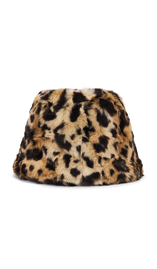 Unreal Fur Yeoman Bucket Hat In Light Leopard