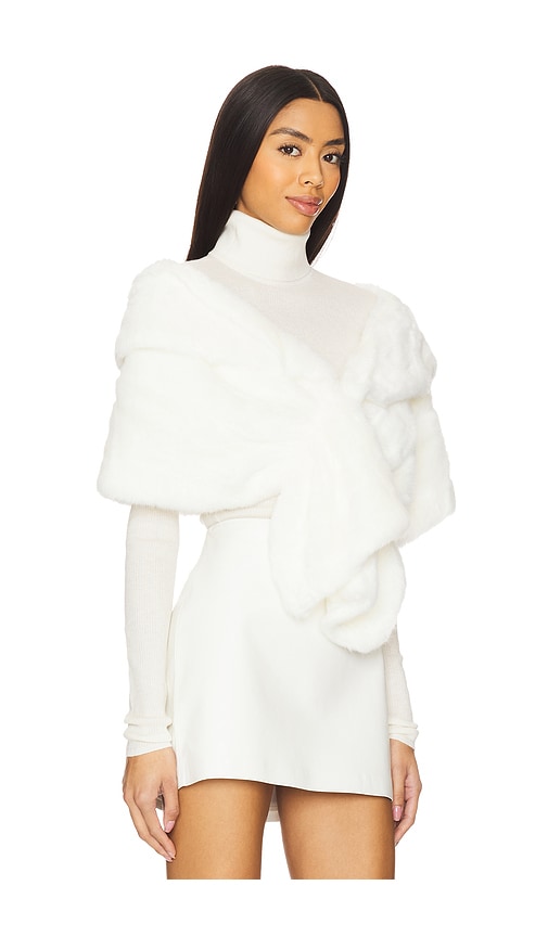 Unreal Fur Champagne Wrap In Ivory