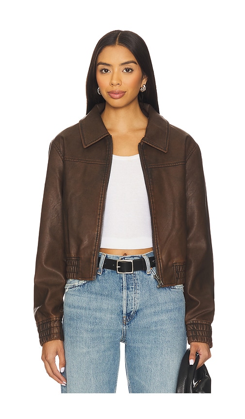 Unreal Fur Game Changer Jacket In Brown