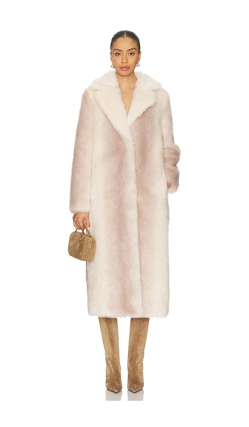 Unreal Fur White Plains Coat In Pink