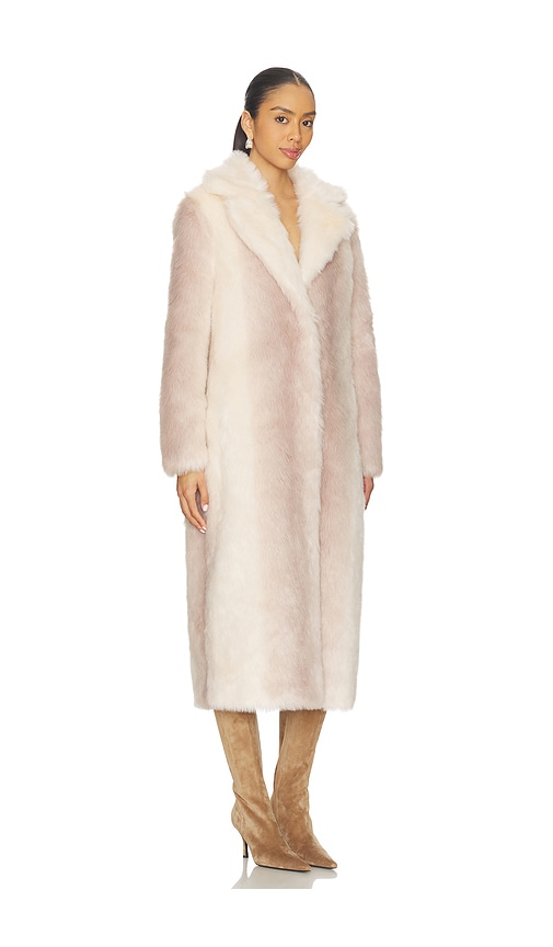 Unreal Fur White Plains Coat In Pink