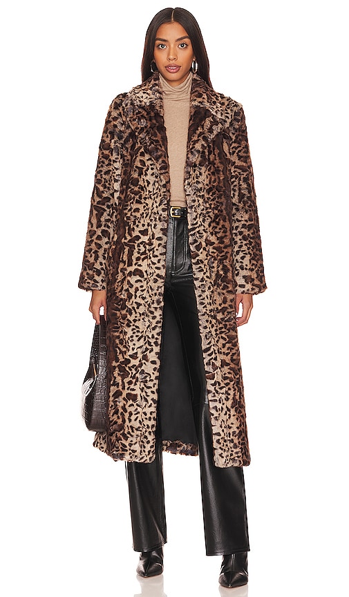 Unreal Fur Alpha Faux Fur Coat in Brown