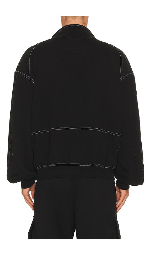 Uprisers Uprs Floral Eyelet Half Zip In Black