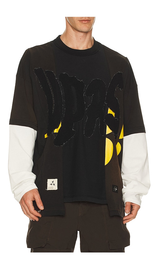 Uprisers Uprs Double Layer Long Sleeve T-shirt In Brown