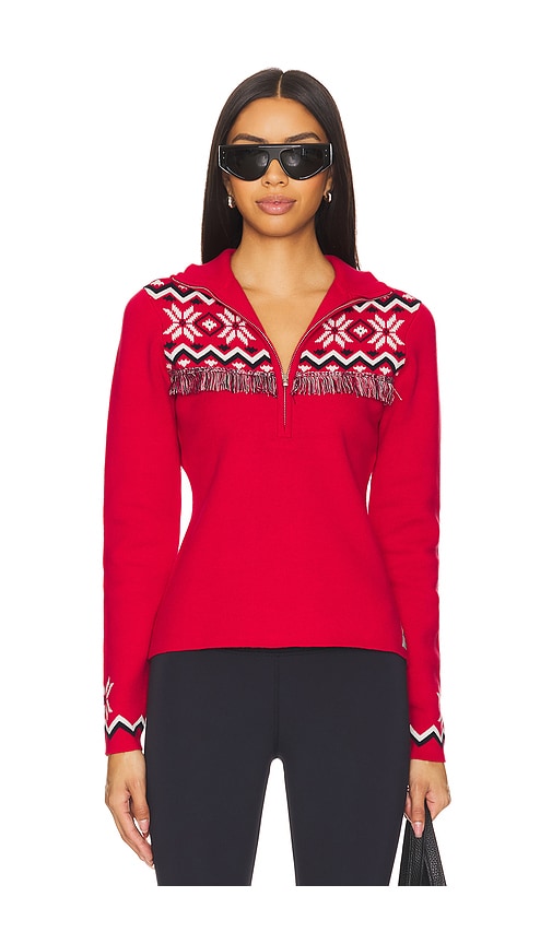 Shop The Upside Keystone Blanche Half Zip Sweatshirt In Chilli